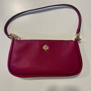 kate spade Berry Pink Pebbled Leather Wristlet